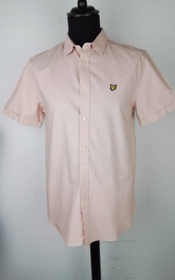 Lyle & Scott Short Sleeve Oxford Shirt Light Pink Size: M