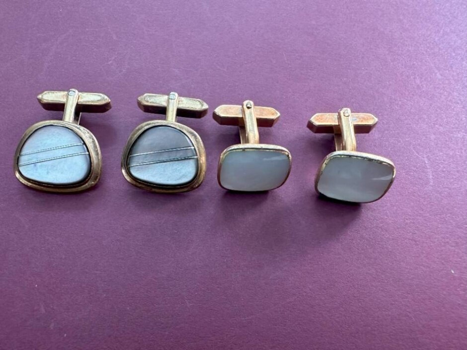 Two Vintage Mother Of Pearl Cufflinks