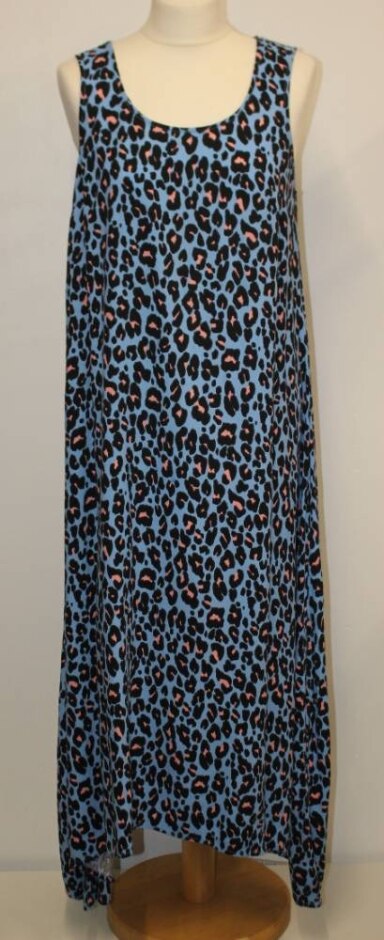 Hush Sleeveless Maxi Dress Blue & Black Size: 10