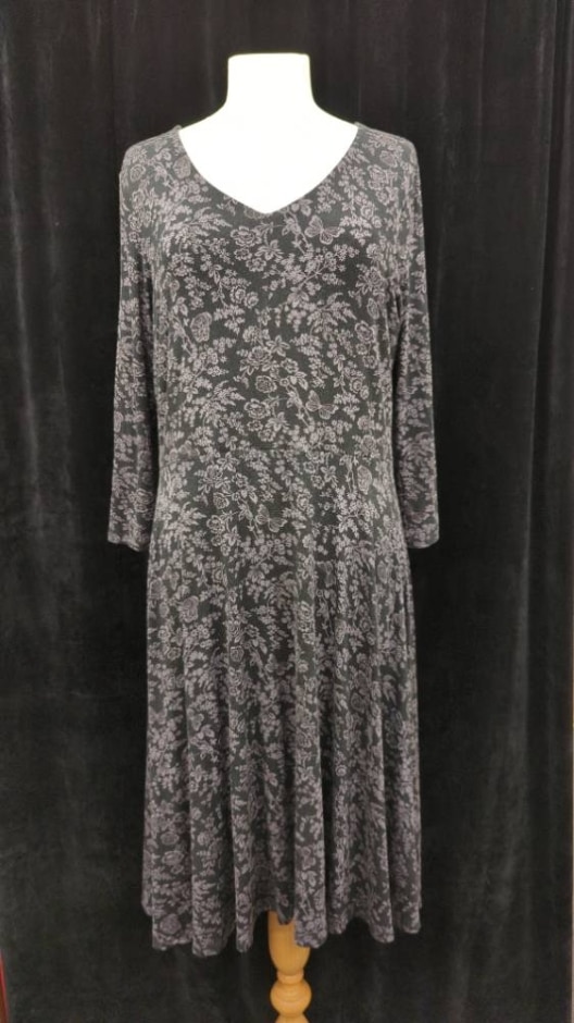 Laura Ashley Patterned Tent Dress Black Size: 14