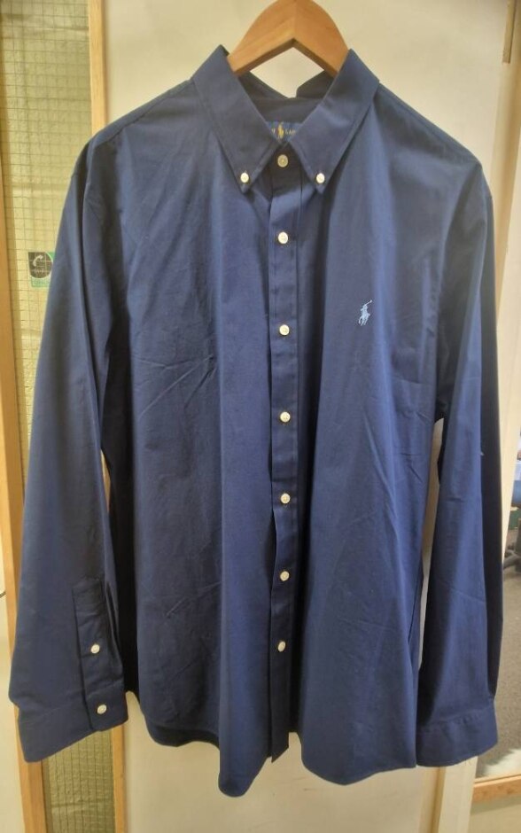 Ralph Lauren Long Sleeved Shirt Navy Size: Xl
