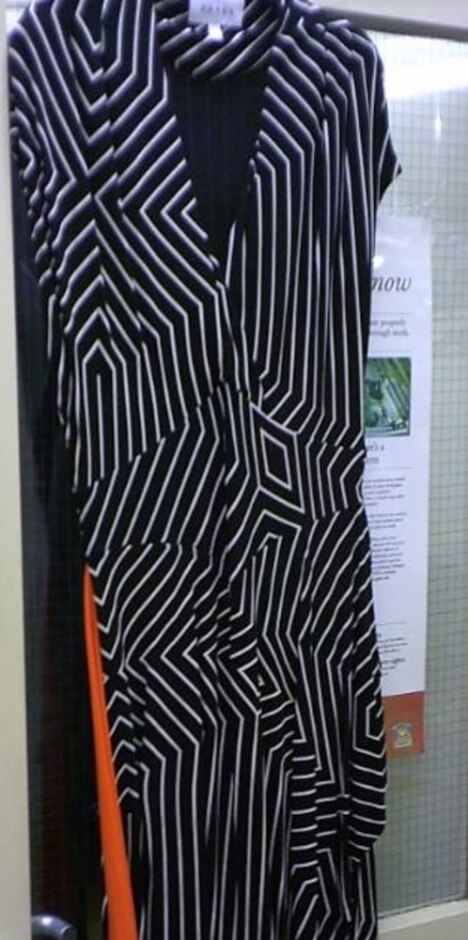 L K Bennett London Preen Maxi Dress Monochrome Size: 16
