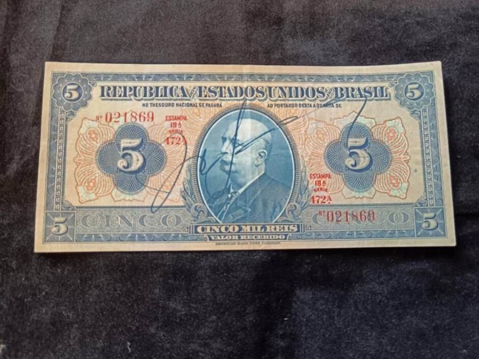 1924-1942 Brazil Cinco Mil Reis Note