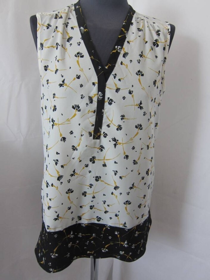 Roman Sleeveless Top Cream Size: 10