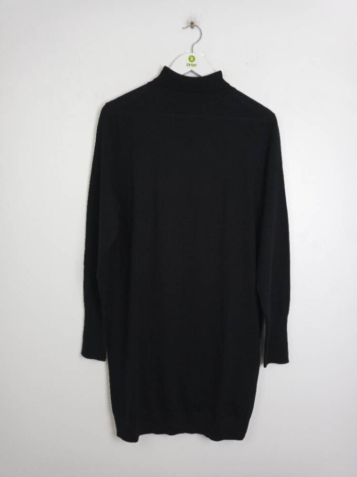 Uniqlo Wool Blend Knit Jumper Dress Black Size: S