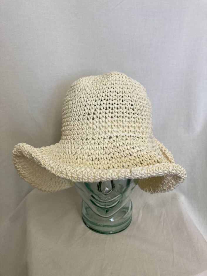 Natural Soft Crochet Straw-style Bucket Hat