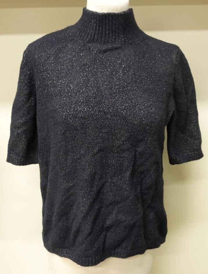 M&s Short-sleeve Jumper Glitzy Black Size: M