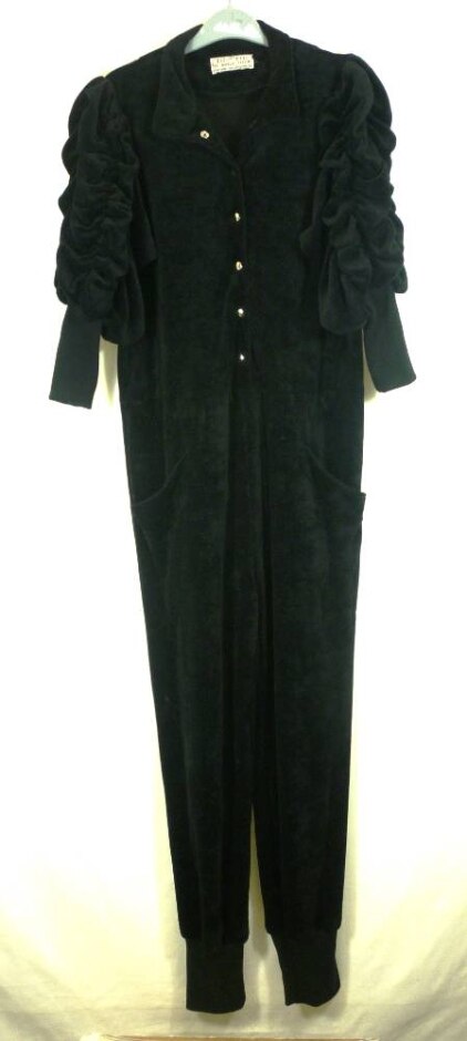 Le Gym By Marco Fellini Vintage 1980's  Jumpsuit Black Size: 20