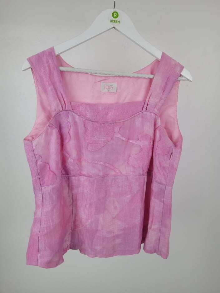 Libra Square Neck Tank Top Pink Size: 16