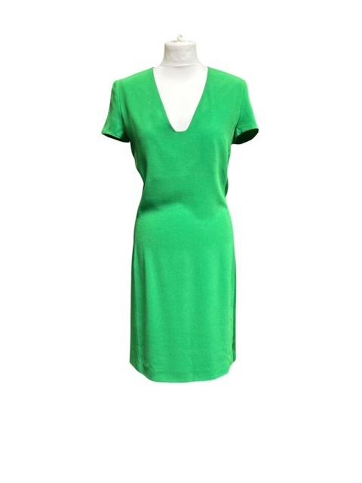 Joseph Short-sleeve Shift Dress Bright Green Size: 12
