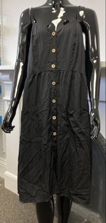 Shein Curve Strapped Sundress.  Black. Size: Xxxl