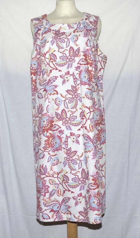 Brandtex Cotton Shift Dress Pastel Size: 10
