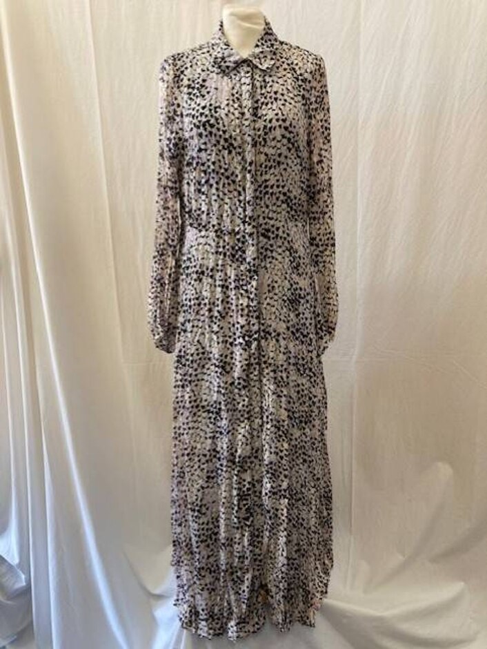 Mint Velvet Heart Print Maxi Dress Multi Size: 10