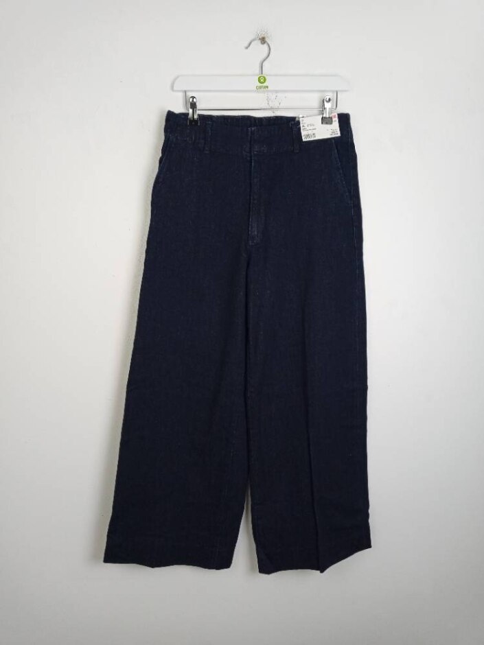 Uniqlo New Wide Leg Jeans Navy Size: Xl