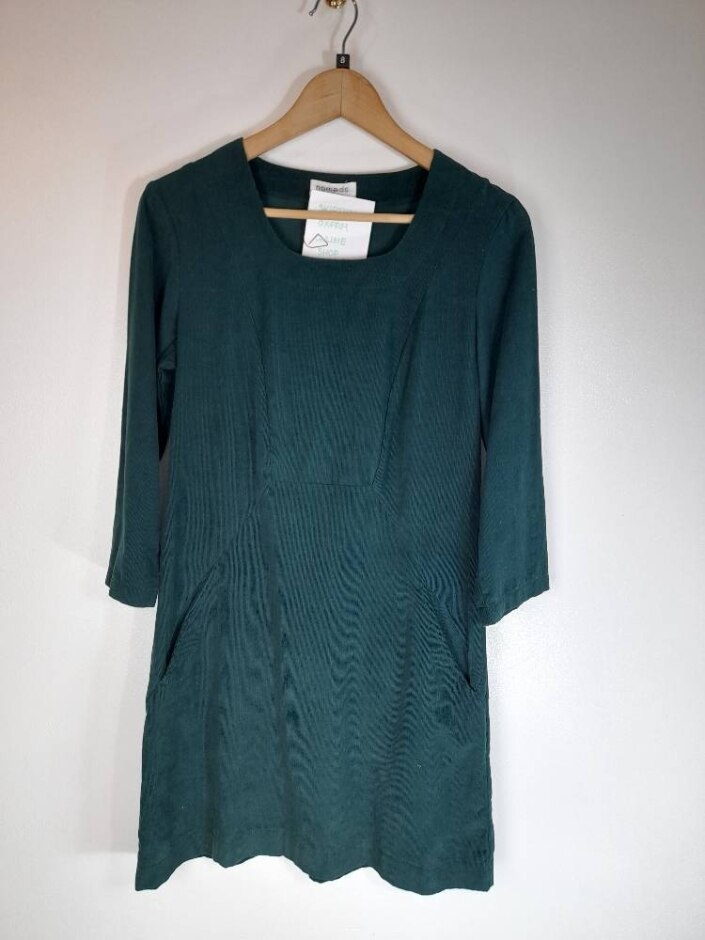 Nomads Corderuy Dress Emerald Green Size: 8