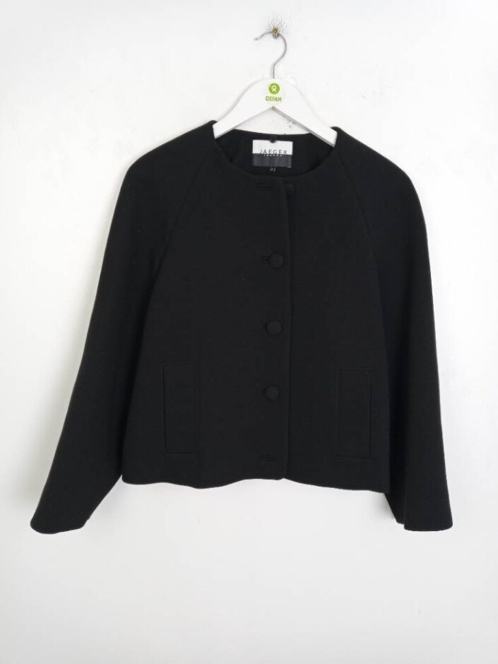 Jaeger Blazer Style Jacket Black Size: 12