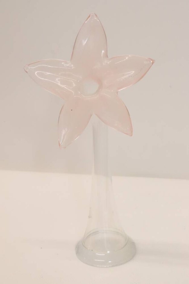 Glass Flower Shaped Bud Vase