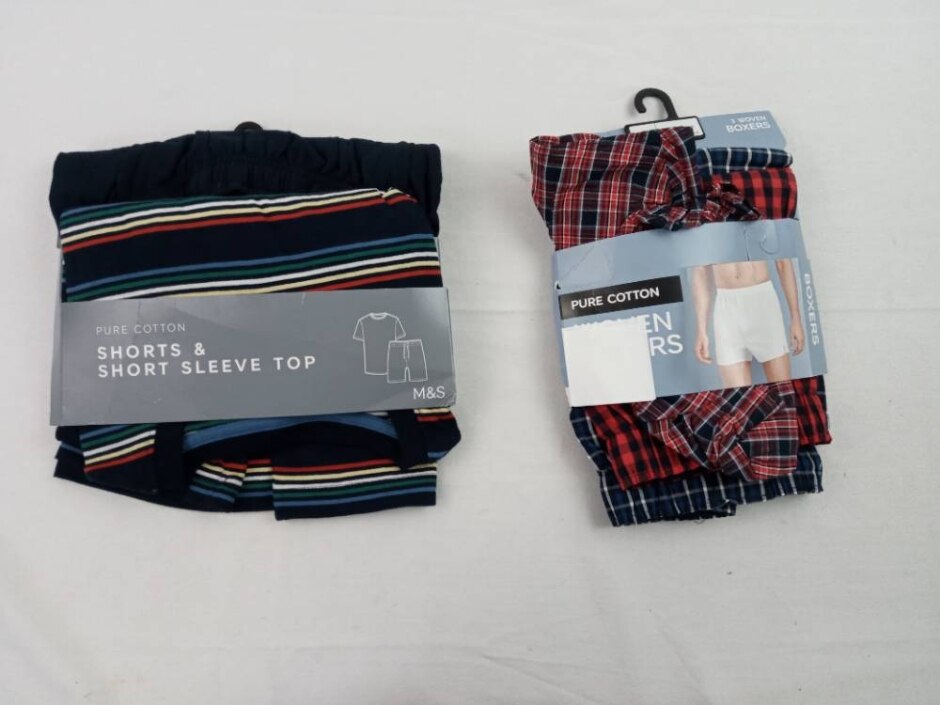 M&s Marks & Spencer 2pcs Boxers & Pyjama Set Multicoloured  Size: S
