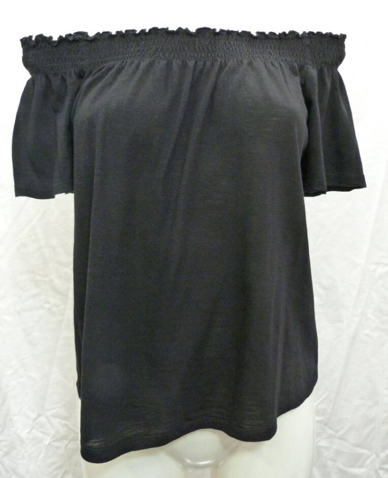 New Look Off The Shoulder Top Black Size: 12