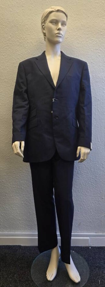 Howick Pinstripe Suit Navy Size: Xl