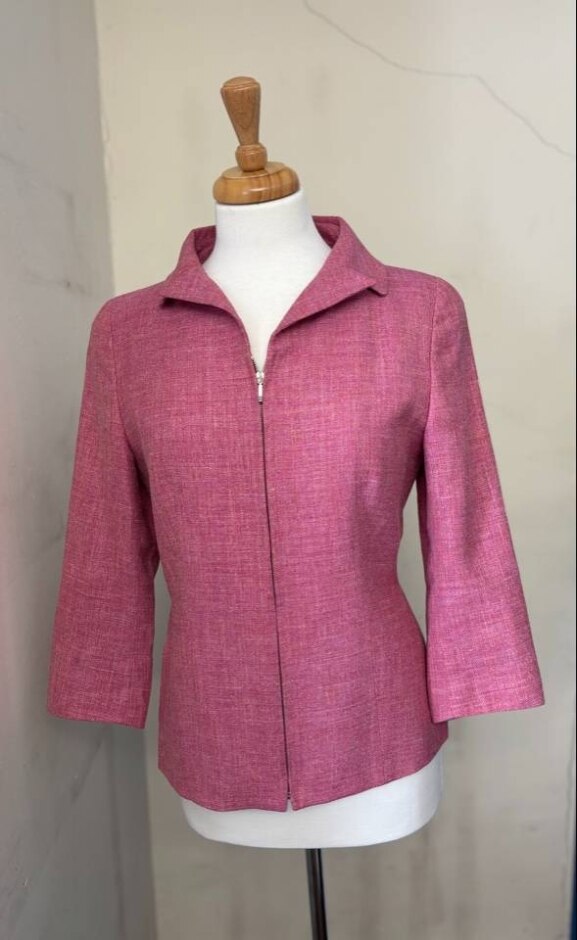 Adolfo Dominguez Women Jacket 55% Linen Pink Size: S