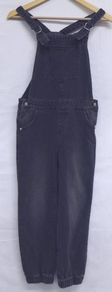Mint Velvet Cotton Dungarees  Black Size: M