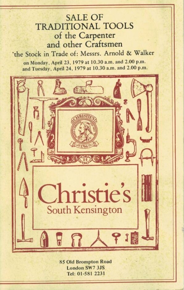 The Sale Of Traditional Tools Of The Carpenter And Other Craftsmen (christie's)