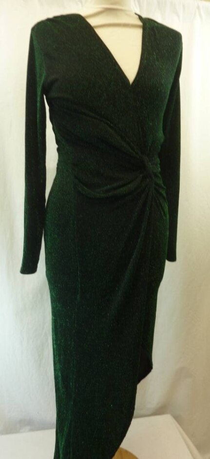 Girl In Mind Nina Green Glitter Dress Green Size: 10