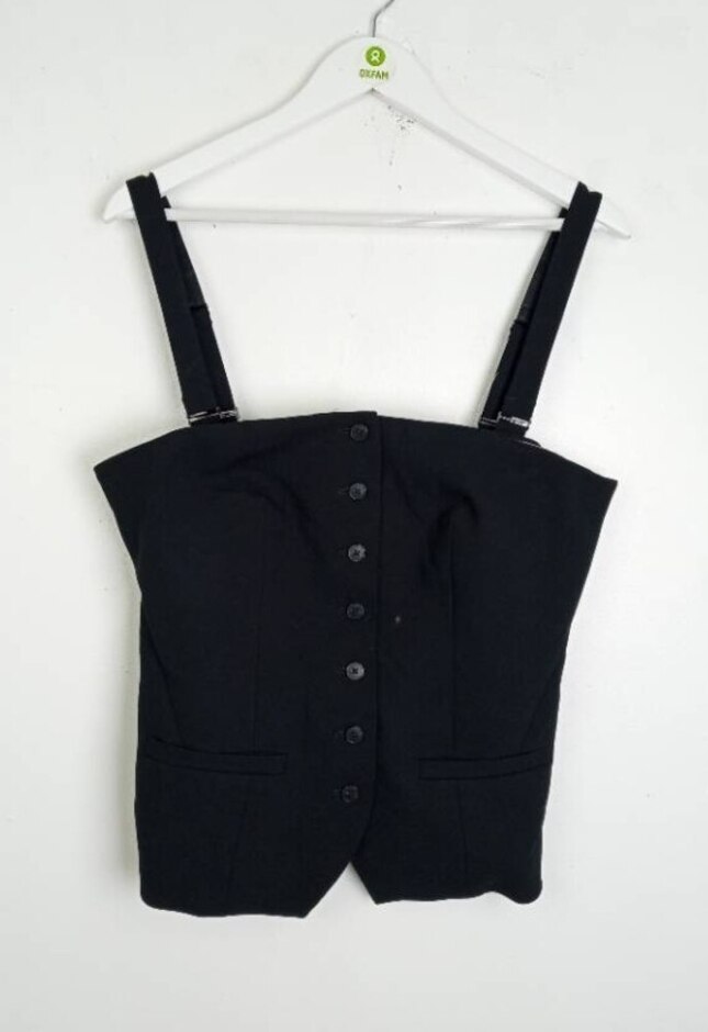 M&s 2 Way Bustier Rrp £45 Black Size: 14