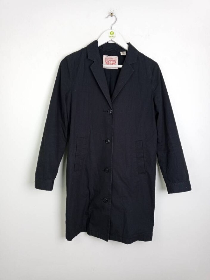 Levi's Vintage Trench Coat Black Size: Xs