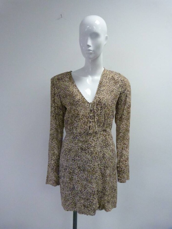 Zara Long Sleeved Dress Brown Size: S