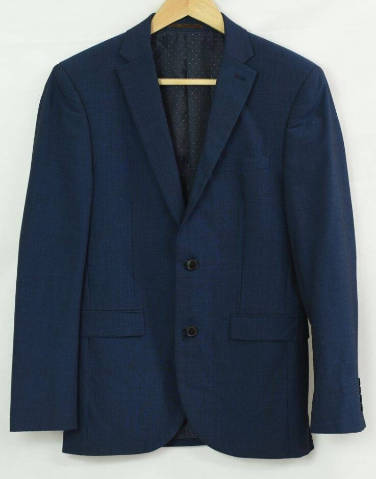 Next Wool Mix 2 Button Suit Jacket Navy Size: 36" Chest