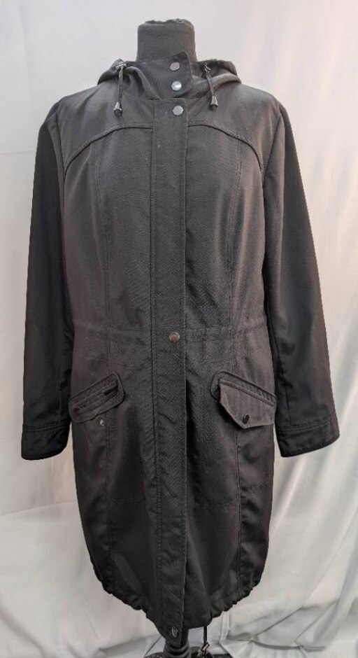 M&s Marks & Spencer Coat Black Size: 14