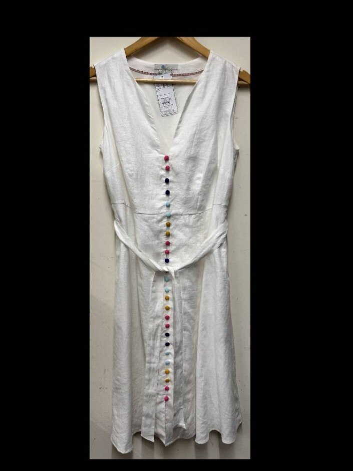 Boden White Dress. White Size: 12