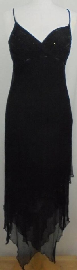 Per Una New Chiffon Occasion Dress Black Size: 10