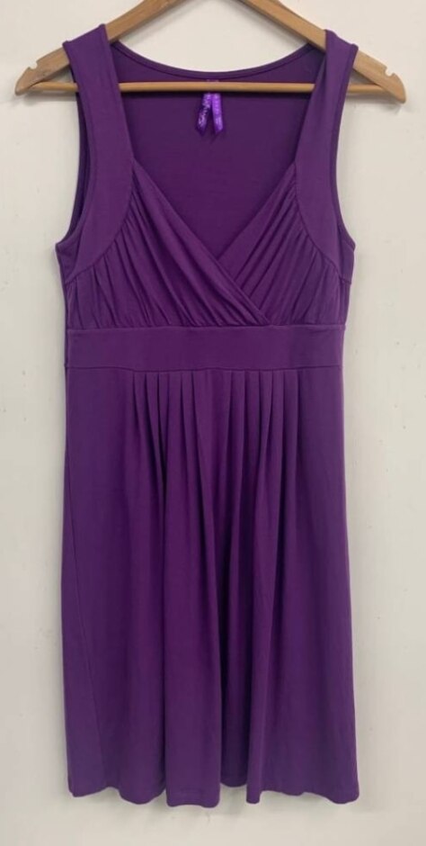 Seraphine Maternity Sleeveless Dress Purple Size: 10