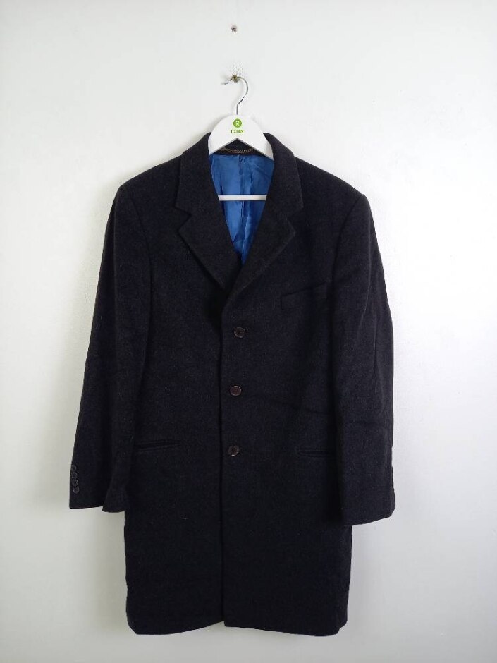 Charles Tyrwhitt Men's Wool Blend Coat Grey Size: M