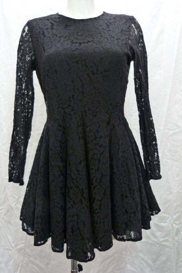 H&m Lace Mini Dress Black Size: S