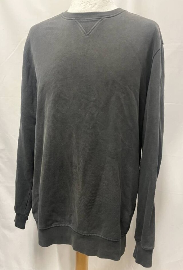 Massimo Dutti Cotton Casual Fit Sweatshirt Charcoal Grey Size: L