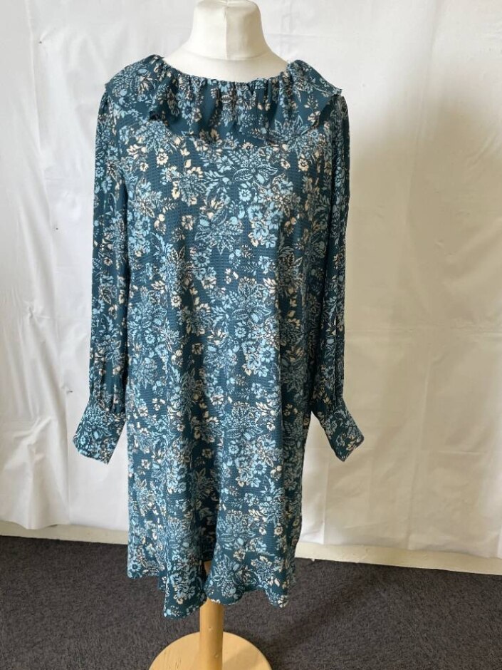 Next Loose Fit Dress Green/blue Size: 16