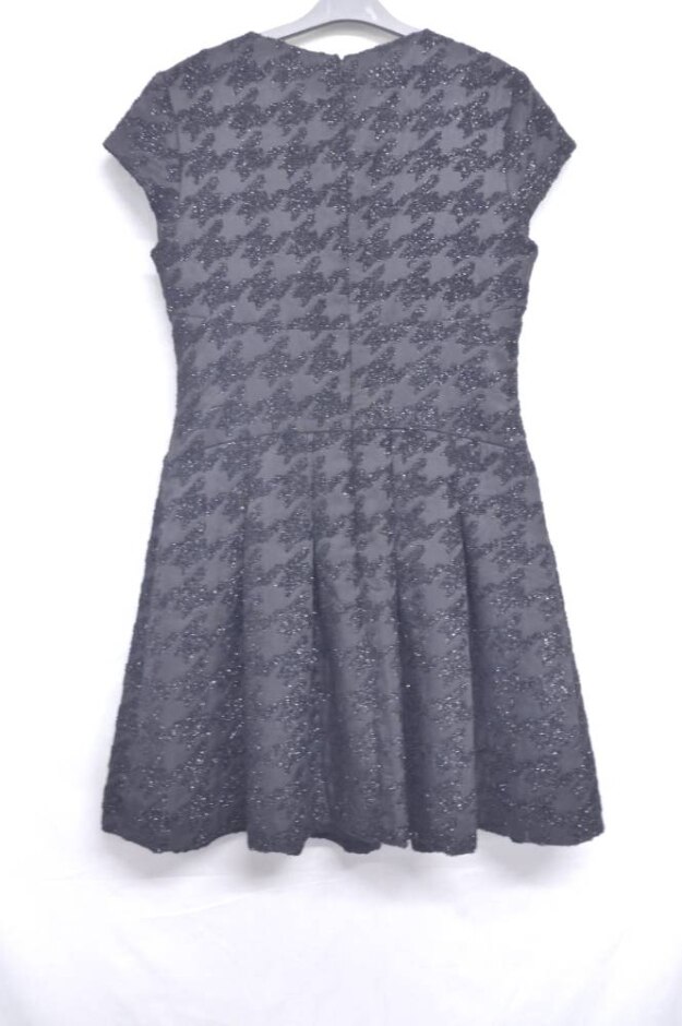 Ted Baker Sparkling Pleated Dress Starlit Black Size: 4