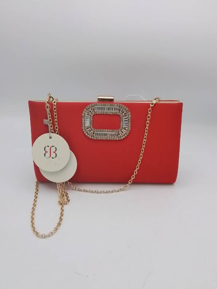 Bessie London Red Clutch Bag