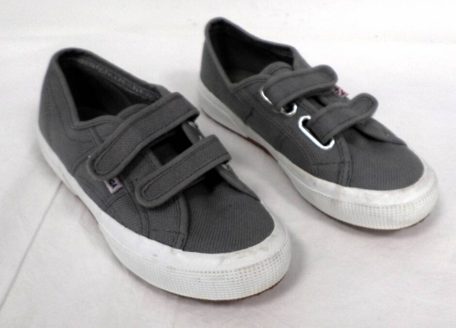 Superga Grey Cotton Canvas Shoes Grey Size: 1.5