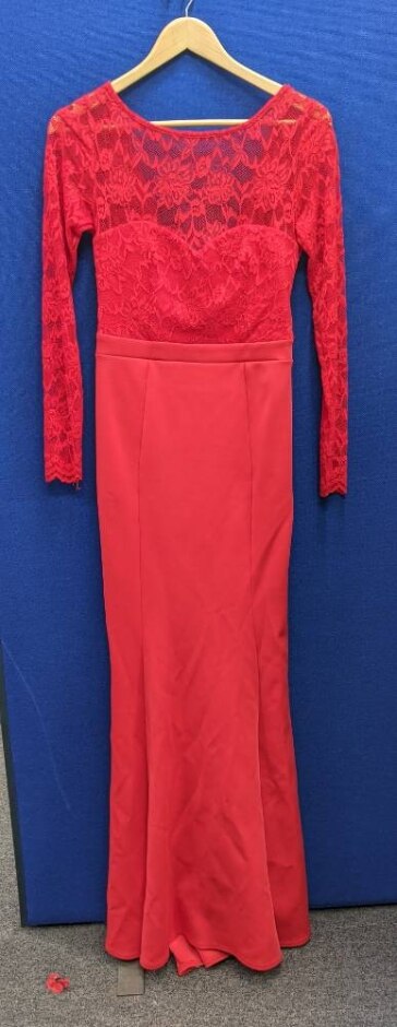 Quiz Bodycon Lace Top Prom Dress Scarlet Size: 10