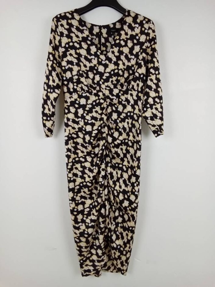 Next Ruched Dress Bnwt Rrp £48 Black Size: 12
