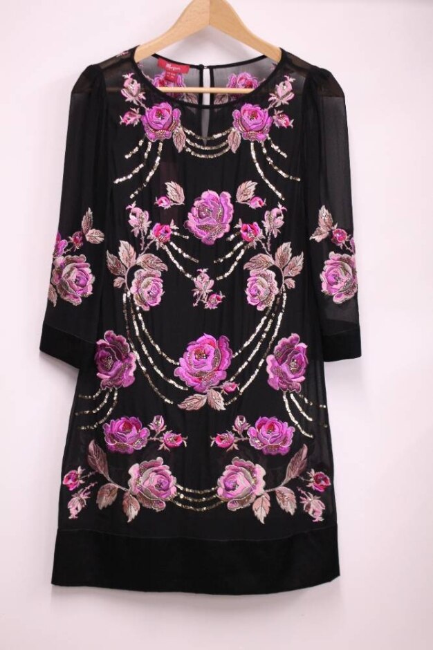 Monsoon Sheer Beach Cover-up Black Size: 8