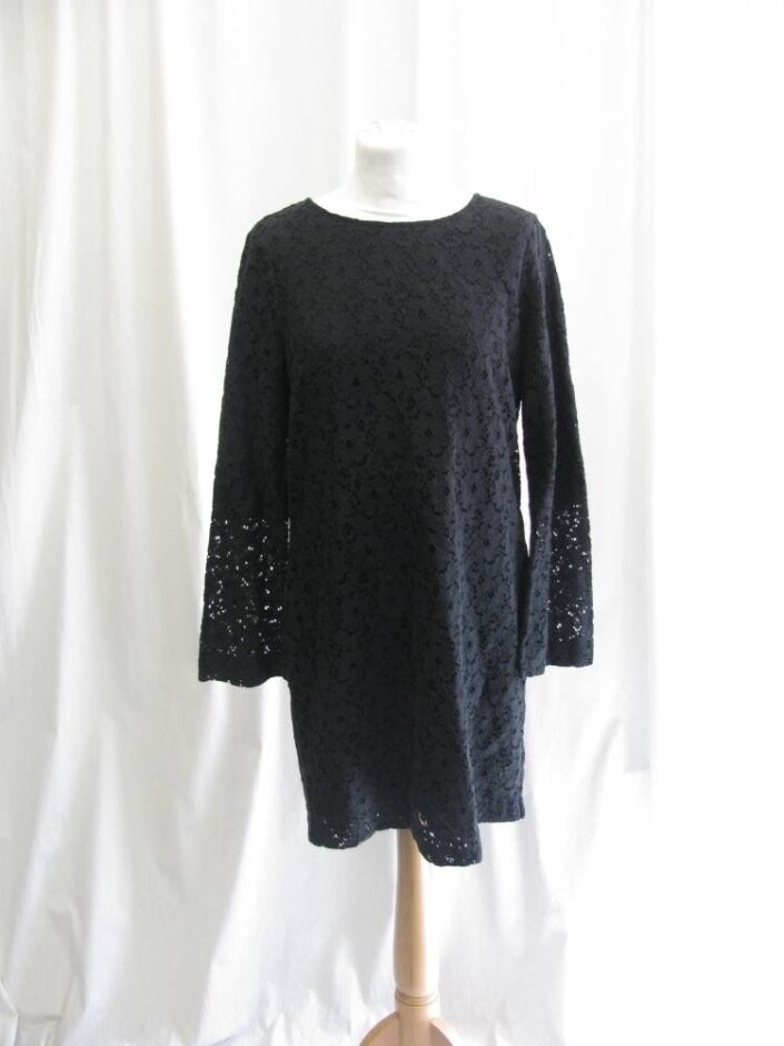 Yaya Lace Design Dress Black Size: L