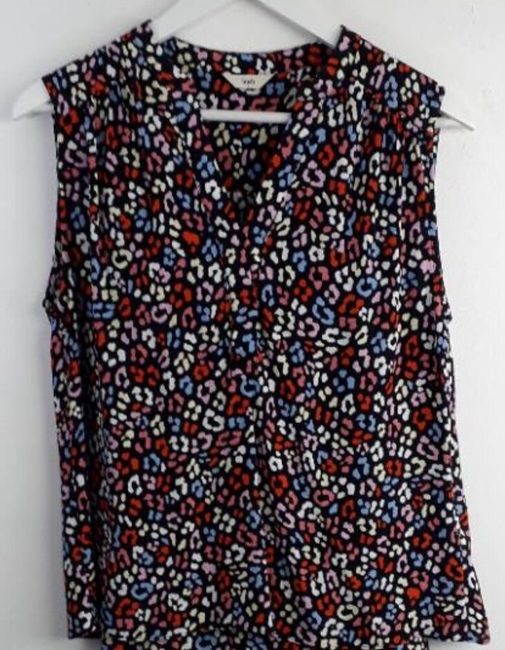 Hush Women's Multi Colour Leopard Print Sleeveless Top Black Size: 4