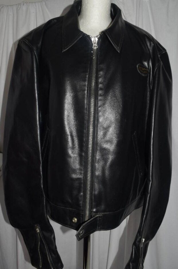 Aviakit Lewis Leathers Leather Jacket Black Size: Xxl