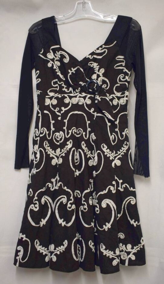 Phase Eight Occasion Dress Black & White Size: 10